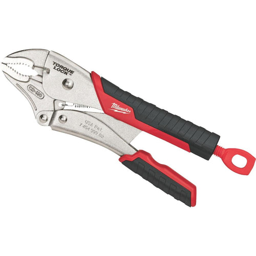 Milwaukee Torque Lock 10 In. Curved Jaw Overmold Grip Locking Pliers