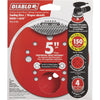 Diablo 5 In. 150-Grit Universal Hole Pattern Vented Sanding Disc with Hook and Lock Backing (4-Pack)