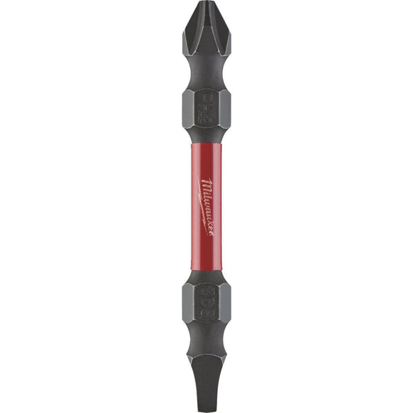 Milwaukee Shockwave #2 Phillips and #2 Square Recess Power Double-End Screwdriver Bit