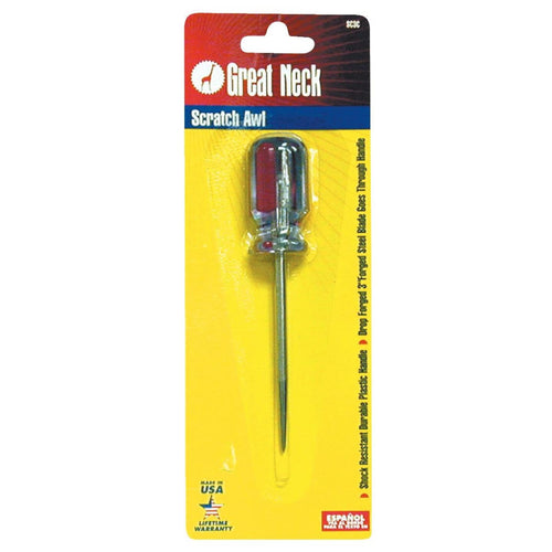 Great Neck 8-1/4 In. Plastic Handle Scratch Awl