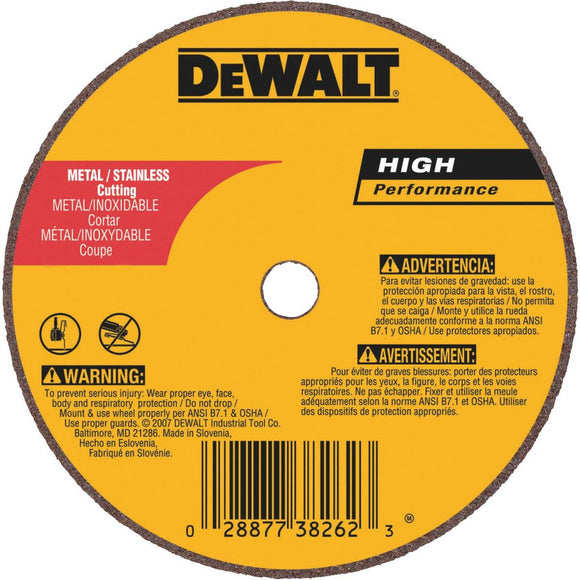 DeWalt HP Type 1 4 In. x 1/16 In. x 5/8 In. Metal/Stainless Cut-Off Wheel