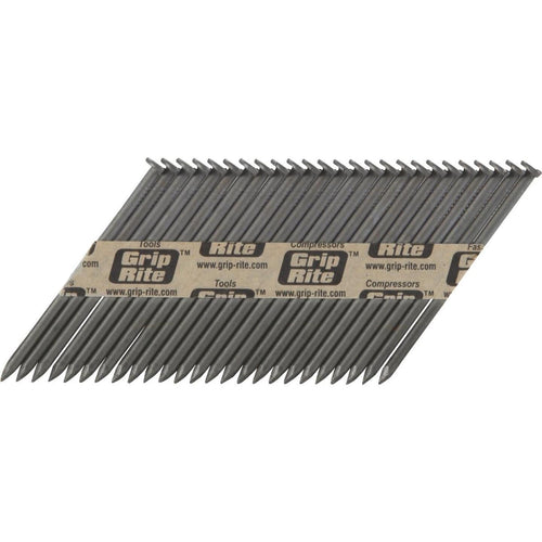 Grip-Rite 30 Degree Paper Tape Hot-Dipped Galvanized Clipped Head Framing Stick Nail, 2 In. x .113 In. (2500 Ct.)
