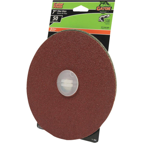 Gator 7 In. 50 Grit Fiber Disc (3-Pack)