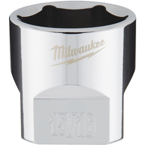 Milwaukee 3/8 In. Drive 15/16 In. 6-Point Shallow Standard Socket with FOUR FLAT Sides