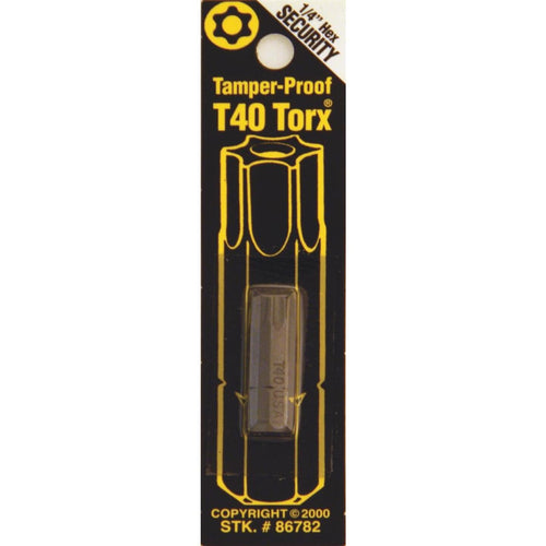 Best Way Tools T40 Tamperproof Torx Security 1 In. 1/4 In. Hex Screwdriver Bit