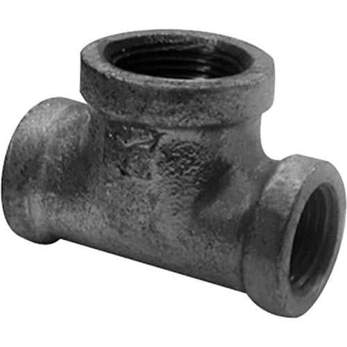 Southland 3/4 In. A x 1/2 In. B x 3/4 In. C Malleable Black Iron Reducing Tee