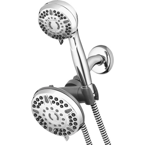 Waterpik PowerPulse 6+6-Spray 1.8 GPM Combo Handheld Shower & Showerhead, Chrome