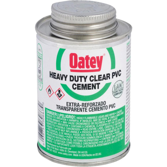 Oatey 4 Oz. Heavy Bodied Heavy-Duty Clear PVC Cement