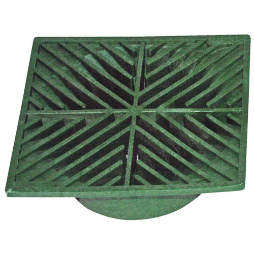 NDS 6 In. x 6 In. Green Polyolefin Square Grate