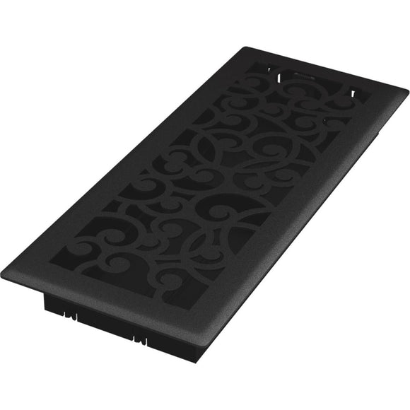 Imperial Wonderland 4 In. x 12 In. Black Iron Steel Floor Register