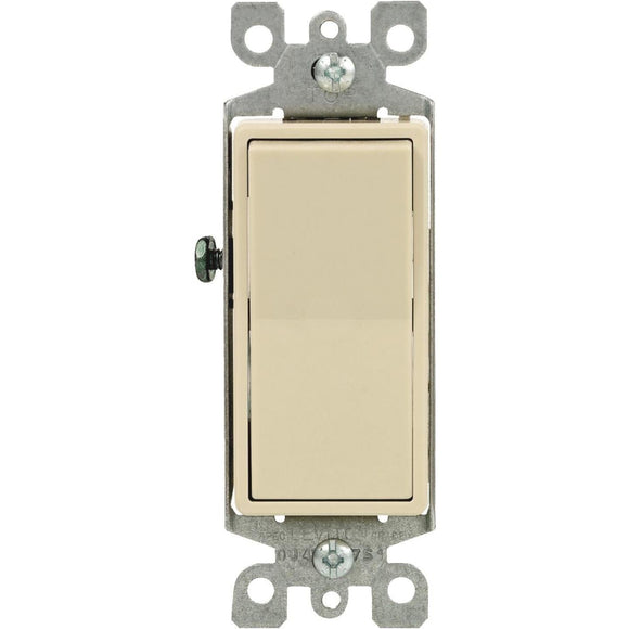 Leviton Decora Commercial Grade 20 Amp Rocker Single Pole Switch, Ivory