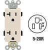 Leviton Decora Plus 20A Light Almond Residential Grade 5-20R Duplex Outlet