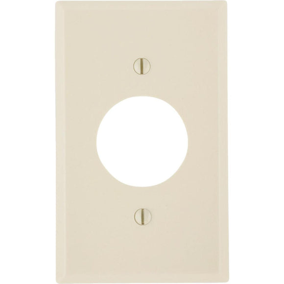 Leviton 1-Gang Smooth Plastic Single Outlet Wall Plate, Ivory