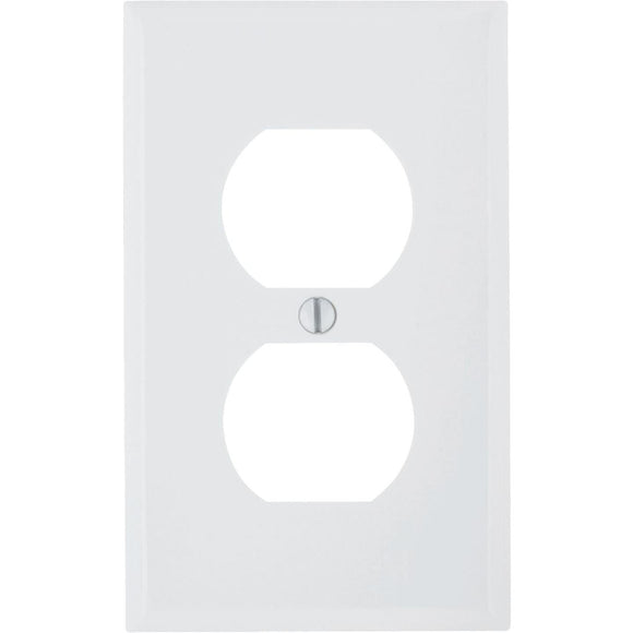 Leviton Commercial Grade 1-Gang Thermoplastic Outlet Wall Plate, White