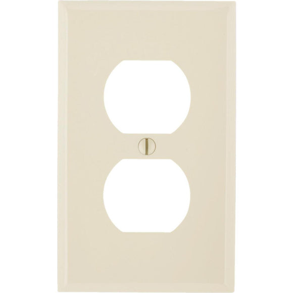 Leviton Commercial Grade 1-Gang Thermoplastic Outlet Wall Plate, Ivory