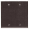 Leviton 2-Gang Standard Thermoset Blank Wall Plate, Brown