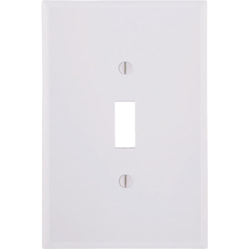 Leviton 1-Gang Plastic Oversized Toggle Switch Wall Plate, White