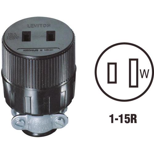 Do it 15A 125V 2-Wire 2-Pole Round Cord Connector