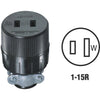 Leviton 15A 125V 2-Wire 2-Pole Round Cord Connector