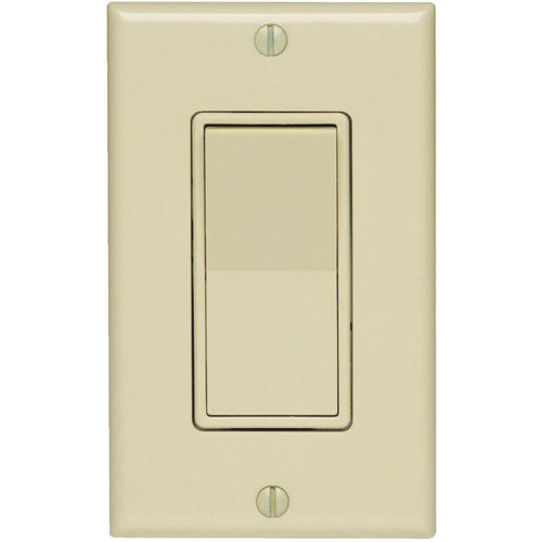 Do it Best Residential Grade 15 Amp Rocker Single Pole Switch, Ivory