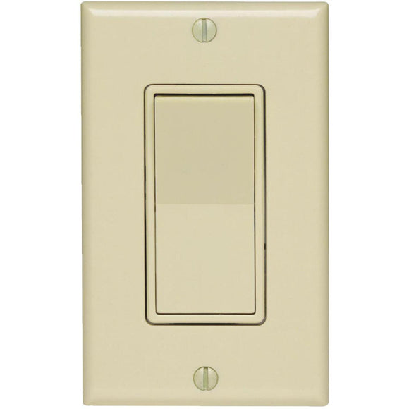 Do it Best Residential Grade 15 Amp Rocker Single Pole Switch, Ivory