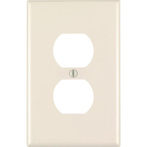 Leviton Mid-Way 1-Gang Thermoplastic Nylon Outlet Wall Plate, Light Almond