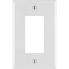 Leviton Decora 1-Gang Thermoplastic Nylon Mid-Way Rocker Wall Plate, White