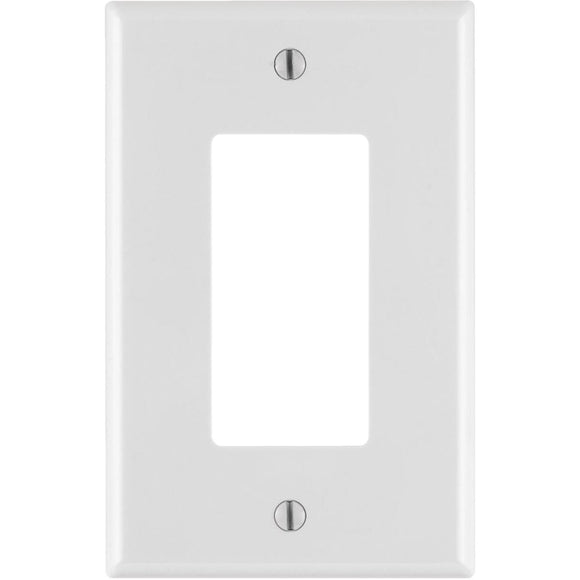 Leviton Decora 1-Gang Thermoplastic Nylon Mid-Way Rocker Wall Plate, White