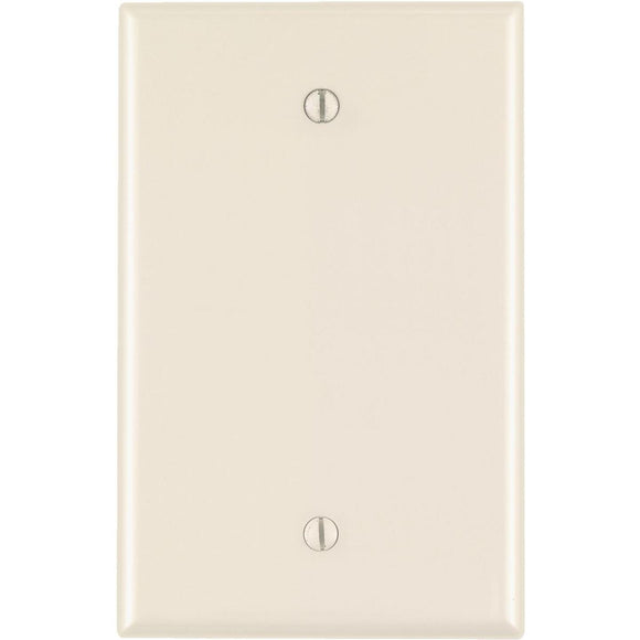 Leviton 1-Gang Mid-Way Thermoplastic Nylon Blank Wall Plate, Light Almond