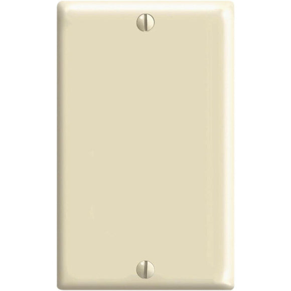 Leviton 1-Gang Mid-Way Thermoplastic Nylon Blank Wall Plate, Ivory