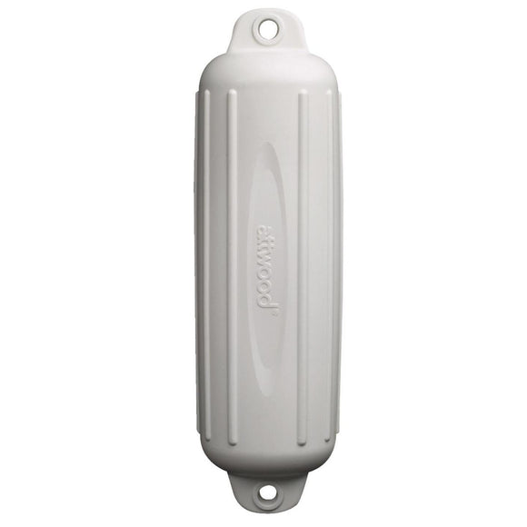 Seachoice 6-1/2 In. x 23 In. White Twin Eye Boat Fender