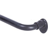 Sun Zero 48 In. x 86 In. x 5/8 In. Black Wrap Around Room Darkening Curtain Rod