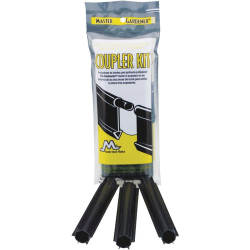 Master Mark Master Gardener Straight Black Plastic Contractor Lawn Edging Coupler (3-Pack)