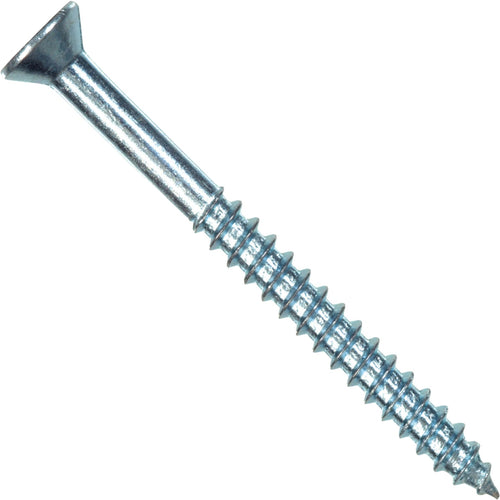 Hillman #8 x 3 In. Flat Head Phillips Zinc Wood Screw (100 Ct.)