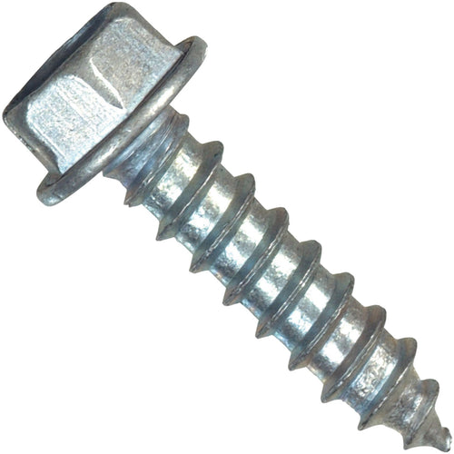 Hillman #6 x 3/4 In. Slotted Hex Washer Head Zinc Sheet Metal Screw (100 Ct.)