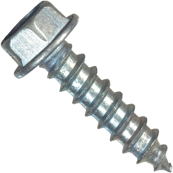 Hillman #8 x 1/2 In. Slotted Hex Washer Head Zinc Sheet Metal Screw (100 Ct.)