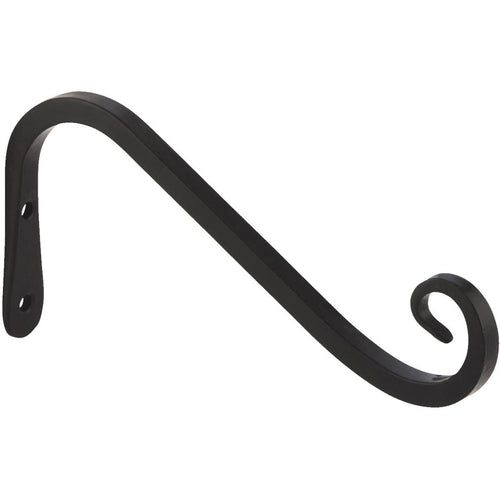 Panacea 5 In. Black Powder-Coated Angled Wrought Iron Hanging Plant Bracket