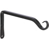 Panacea 6 In. Black Powder-Coated Straight Wrought Iron Hanging Plant Bracket