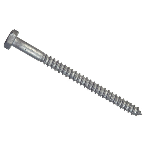 Hillman 1/2 In. x 4-1/2 In. Galvanized Hex Lag Screw (25 Ct.)