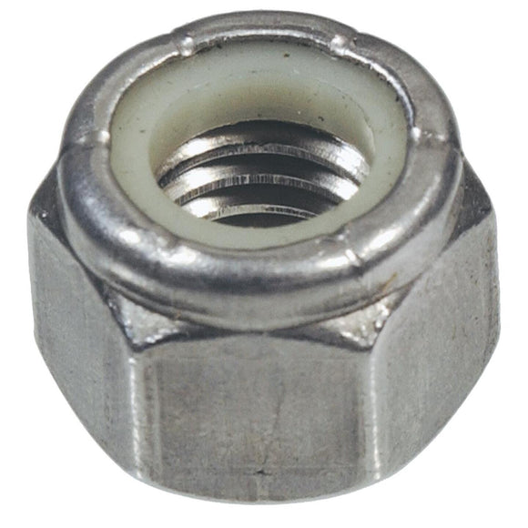 Hillman #8 32 tpi Stainless Steel Course Thread Nylon Insert Lock Nut (100 Ct.)