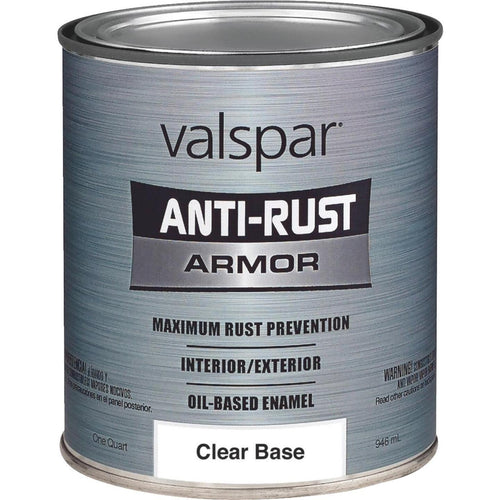 Valspar Anti-Rust Oil-Based Gloss Armor Rust Control Enamel, Clear Base, 1 Qt.