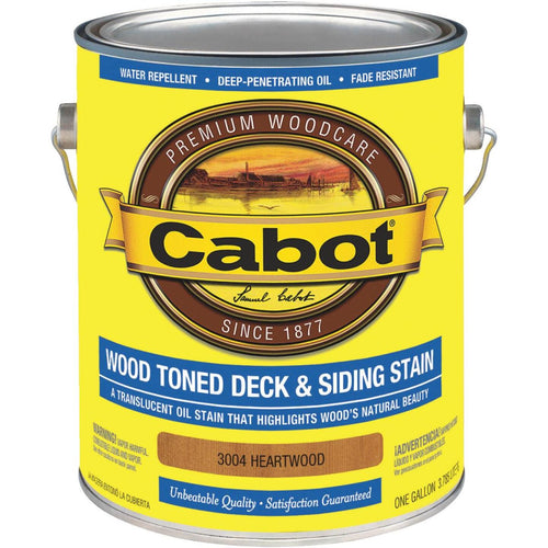 Cabot Alkyd/Oil Base Wood Toned Deck & Siding Stain, Heartwood, 1 Gal.