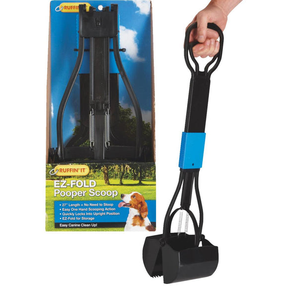 Ruffin' it EZ-Fold 27 In. Black Plastic Pet Scooper