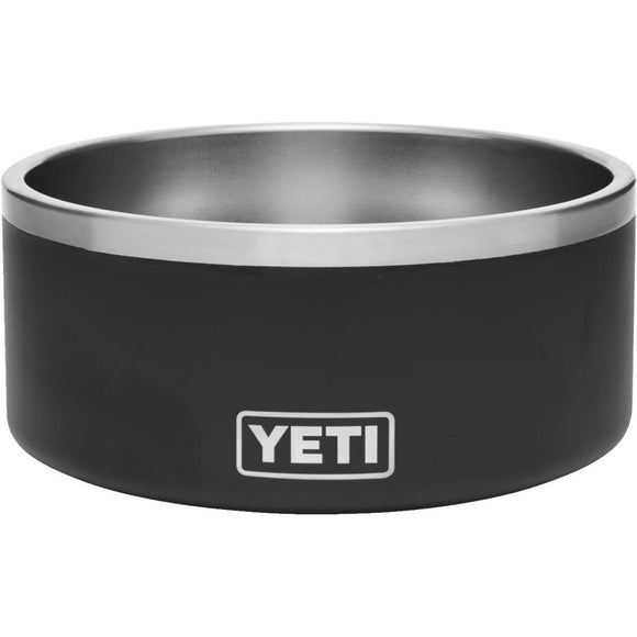 Yeti Boomer 8 Stainless Steel Black Dog Food Bowl