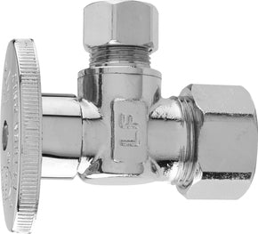 Keeney 2622PCLF Chrome Lead Free Quarter Turn Angle Valve 5/8 x 3/8 O.D. in.