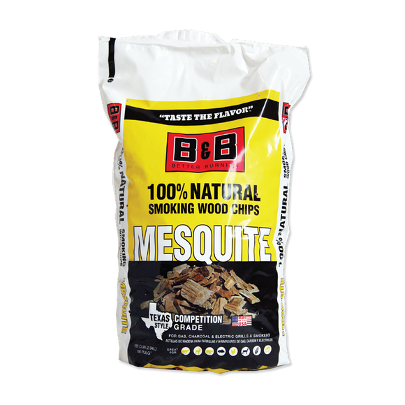 B & B Charcoal Mesquite Wood Chips for Smoking