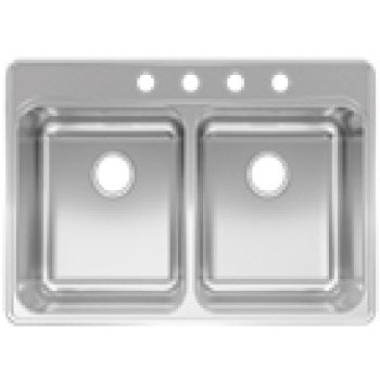 Franke FCDLA3322-8-4CBN Dbl Ss Sink