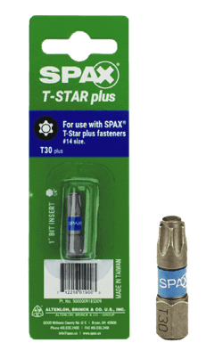 SPAX® Power Lags T30 x 1 in. T-Star Washer Driver Bit Steel