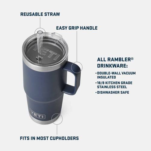 YETI Rambler® 25 Oz Straw Mug  With Straw Lid