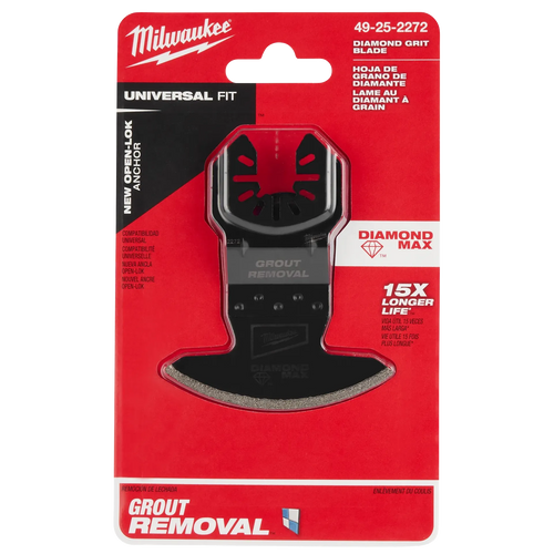 Milwaukee OPEN-LOK™ DIAMOND MAX™ Diamond Grit Grout Removal Multi-Tool Blade